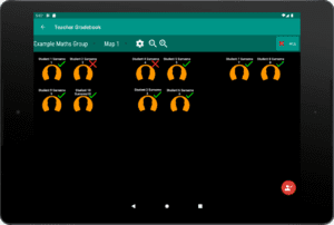 Plano de clase de la app cuaderno del profesor y profesora en tableta